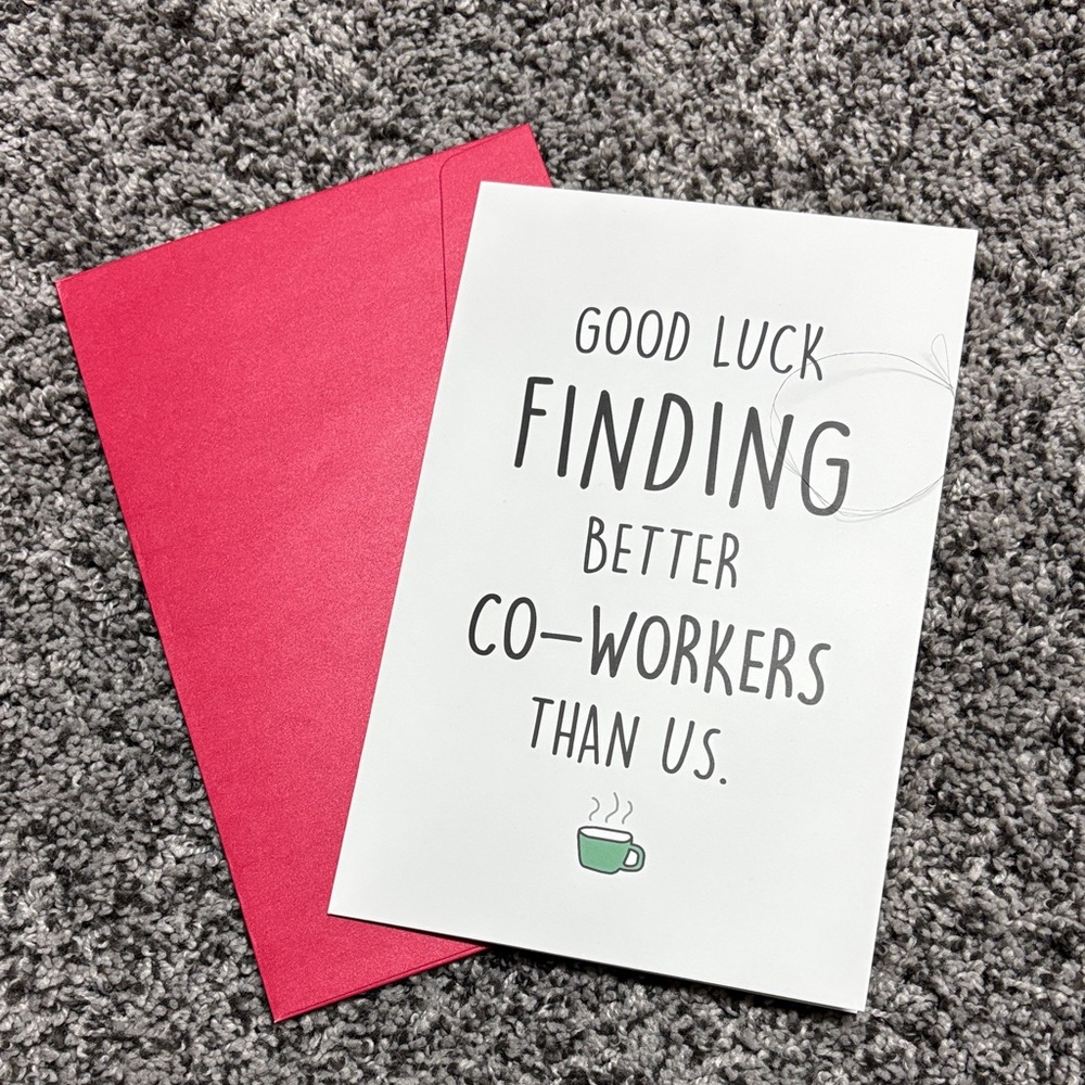 Coworker leaving a job card